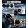 imageLIGE 175quot Super Large AMOLED Round Smart Watches for Men with LED Flashlights Outdoor Military Smartwatch for Android iOS 100 Sports IP68 Waterproof 200 Watch Faces 730mAh Silver Metal StrapTX2F