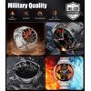 imageLIGE 175quot Super Large AMOLED Round Smart Watches for Men with LED Flashlights Outdoor Military Smartwatch for Android iOS 100 Sports IP68 Waterproof 200 Watch Faces 730mAh Silver Metal StrapTX2F