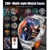 imageLIGE 175quot Super Large AMOLED Round Smart Watches for Men with LED Flashlights Outdoor Military Smartwatch for Android iOS 100 Sports IP68 Waterproof 200 Watch Faces 730mAh Silver Metal StrapTX2F