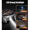 imageLIGE 175quot Super Large AMOLED Round Smart Watches for Men with LED Flashlights Outdoor Military Smartwatch for Android iOS 100 Sports IP68 Waterproof 200 Watch Faces 730mAh Silver Metal StrapTX2F