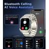 imageLIGE 2024 Smart Watch for Men AnswerMake Call 191quot IPS Screen Fitness Watch with Step Calorie SpO2 Heart Rate Sleep Monitor IP67 Waterproof Military Smartwatch for Android iOS Silver Gray