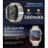 imageLIGE 2024 Smart Watch for Men AnswerMake Call 191quot IPS Screen Fitness Watch with Step Calorie SpO2 Heart Rate Sleep Monitor IP67 Waterproof Military Smartwatch for Android iOS Silver Gray