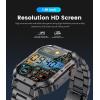 imageLIGE Military Smart Watch for Men 3 Straps Fitness Tracker with 100SportsHeart RateSleep5 ATM 196quot Tactical Smart Watches Mens Smart Watch MakeAnswer Call Compatible Android iPhoneBlack SteelSiliconeLeather