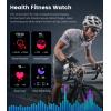 imageLIGE Military Smart Watch for Men 3 Straps Fitness Tracker with 100SportsHeart RateSleep5 ATM 196quot Tactical Smart Watches Mens Smart Watch MakeAnswer Call Compatible Android iPhoneBlack SteelSiliconeLeather