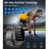 imageLIGE Military Smart Watch for Men 3 Straps Fitness Tracker with 100SportsHeart RateSleep5 ATM 196quot Tactical Smart Watches Mens Smart Watch MakeAnswer Call Compatible Android iPhoneBlack SteelSiliconeLeather