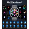 imageLIGE Military Smart Watch for Men 3 Straps Fitness Tracker with 100SportsHeart RateSleep5 ATM 196quot Tactical Smart Watches Mens Smart Watch MakeAnswer Call Compatible Android iPhoneBlack SteelSiliconeLeather