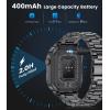 imageLIGE Military Smart Watch for Men 3 Straps Fitness Tracker with 100SportsHeart RateSleep5 ATM 196quot Tactical Smart Watches Mens Smart Watch MakeAnswer Call Compatible Android iPhoneBlack SteelSiliconeLeather