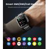 imageLIGE Military Smart Watch for Men 3 Straps Fitness Tracker with 100SportsHeart RateSleep5 ATM 196quot Tactical Smart Watches Mens Smart Watch MakeAnswer Call Compatible Android iPhoneBlack SteelSiliconeLeather