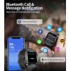 imageLIGE Military Smart Watches for Men Bluetooth Mens Smart Watch 196quot Tactical Smart Watches Fitness Watch with 70SportsHeart RateBlood PressureSleep Waterproof Rugged Smartwatch 3 Straps