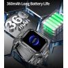 imageLIGE Military Smart Watches for Men Bluetooth Mens Smart Watch 196quot Tactical Smart Watches Fitness Watch with 70SportsHeart RateBlood PressureSleep Waterproof Rugged Smartwatch 3 Straps