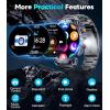 imageLIGE Military Smart Watches for Men2 Bands1000mAh185quot HD Large Screen Smartwatch Flashlight110 Sports ModesIP68 WaterproofSleep Monitor Fitness Tracker Watch for Android iOSSilverEF13E