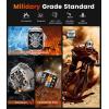 imageLIGE Military Smart Watches for MenCall ReceiveDial with 3 Straps196quotHD Big AMOLED Rugged Smartwatch for iPhone Android PhoneFitness Tracker 5ATM WaterproofHeart RateSleep MonitorSilver watchSilver stainless steelbrown leathergrey silicone