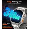 imageLIGE Military Smart Watches for MenCall ReceiveDial with 3 Straps196quotHD Big AMOLED Rugged Smartwatch for iPhone Android PhoneFitness Tracker 5ATM WaterproofHeart RateSleep MonitorSilver watchSilver stainless steelbrown leathergrey silicone