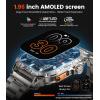 imageLIGE Military Smart Watches for MenCall ReceiveDial with 3 Straps196quotHD Big AMOLED Rugged Smartwatch for iPhone Android PhoneFitness Tracker 5ATM WaterproofHeart RateSleep MonitorSilver watchSilver stainless steelbrown leathergrey silicone