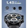 imageLIGE Smart Watch for Men AnswerMake Call 143quot AMOLED Always on Display Smartwatch for Android iOS 400mAh 113 Sport Modes Fitness Tracker Calorie Heart Rate Sleep Monitor IP68 Waterproof Pedometer