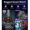 imageLIGE Smart Watch for Men AnswerMake Call 143quot AMOLED Military Smartwatch Heart Rate Blood Oxygen Sleep Monitor Step Counter IP68 Waterproof Outdoor Fitness Tracker for Android iOS 400mAh