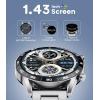 imageLIGE Smart Watch for Men AnswerMake Call 143quot AMOLED Smartwatch Heart Rate Blood Oxygen Sleep Monitor Step Counter IP68 Waterproof 100 Sport Modes Outdoor Fitness Watch for Android iOS 400mAh