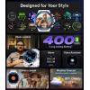 imageLIGE Smart Watch for Men Bluetooth Call 143quot AMOLED Fitness Tracker 107 Sport Modes StepCalorieSpO2Heart RateSleep Monitor 5ATM Waterproof Military Smartwatch for Android iOS 400mAh