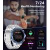 imageLIGE Smart Watch for Men Bluetooth Call 143quot AMOLED Fitness Tracker 107 Sport Modes StepCalorieSpO2Heart RateSleep Monitor 5ATM Waterproof Military Smartwatch for Android iOS 400mAh