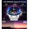 imageLIGE Smart Watch for Men Bluetooth Call 143quot AMOLED Fitness Tracker 107 Sport Modes StepCalorieSpO2Heart RateSleep Monitor 5ATM Waterproof Military Smartwatch for Android iOS 400mAh