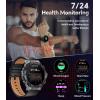 imageLIGE Smart Watch for Men Bluetooth CallampampNotification 143quot AMOLED Fitness Tracker StepCalorieSpO2Heart RateSleep Monitor IP68 Waterproof Military Tactical Smartwatch for Android iOS 400mAh