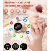 imageLIGE Smart Watch for Women2 Bands 143quot HD AMOLED Slim Smartwatch for Android iOSFitness Tracker with 120 Sport ModesIP68 WaterproofSleep MonitorSilverFV12B