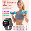 imageLIGE Smart Watch for Women2 Bands 143quot HD AMOLED Slim Smartwatch for Android iOSFitness Tracker with 120 Sport ModesIP68 WaterproofSleep MonitorSilverFV12F