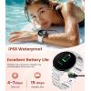 imageLIGE Smart Watch for Women2 Bands 143quot HD AMOLED Slim Smartwatch for Android iOSFitness Tracker with 120 Sport ModesIP68 WaterproofSleep MonitorSilverFV12B