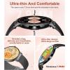 imageLIGE Smart Watch for Women2 Bands 143quot HD AMOLED Slim Smartwatch for Android iOSFitness Tracker with 120 Sport ModesIP68 WaterproofSleep MonitorSilverFV12F