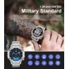imageLIGE Smart Watches for Men 139quot Military Smartwatch with SpO2 Sleep Monitor Step Counter 247 Heart Rate Tactical Fitness Watch with 100 Sports Modes MakeAnswer Call Metal Band Silver