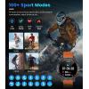 imageLIGE Smart Watches for Men 139quot Military Smartwatch with SpO2 Sleep Monitor Step Counter 247 Heart Rate Tactical Fitness Watch with 100 Sports Modes MakeAnswer Call Leather Band
