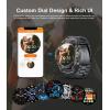 imageLIGE Smart Watches for Men 139quot Military Smartwatch with SpO2 Sleep Monitor Step Counter 247 Heart Rate Tactical Fitness Watch with 100 Sports Modes MakeAnswer Call Metal Band Black