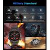 imageLIGE Smart Watches for Men 139quot Military Smartwatch with SpO2 Sleep Monitor Step Counter 247 Heart Rate Tactical Fitness Watch with 100 Sports Modes MakeAnswer Call Leather Band