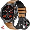 imageLIGE Smart Watches for Men 139quot Military Smartwatch with SpO2 Sleep Monitor Step Counter 247 Heart Rate Tactical Fitness Watch with 100 Sports Modes MakeAnswer Call Leather Band