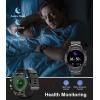 imageLIGE Smart Watches for Men 139quot Military Smartwatch with SpO2 Sleep Monitor Step Counter 247 Heart Rate Tactical Fitness Watch with 100 Sports Modes MakeAnswer Call Metal Band Black