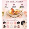 imageLIGE Smart Watches for Women with Diamonds for Android iOS 119quot AMOLED Smartwatch with 247 Heart Rate Sleep Monitor IP68 Waterproof MakeAnswer Call 110 Sport Modes Ceramic Strap Rose Gold