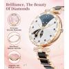 imageLIGE Smart Watches for Women with Diamonds for Android iOS 119quot AMOLED Smartwatch with 247 Heart Rate Sleep Monitor IP68 Waterproof MakeAnswer Call 110 Sport Modes Ceramic Strap GoldampampBlack