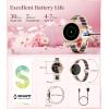 imageLIGE Smart Watches for Women with Diamonds for Android iOS 119quot AMOLED Smartwatch with 247 Heart Rate Sleep Monitor IP68 Waterproof MakeAnswer Call 110 Sport Modes Ceramic Strap GoldampampBlack