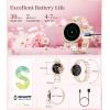 imageLIGE Smart Watches for Women with Diamonds for Android iOS 119quot AMOLED Smartwatch with 247 Heart Rate Sleep Monitor IP68 Waterproof MakeAnswer Call 110 Sport Modes Ceramic Strap Rose Gold