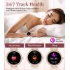 imageLIGE Smart Watches for Women with Diamonds for Android iOS 119quot AMOLED Smartwatch with 247 Heart Rate Sleep Monitor IP68 Waterproof MakeAnswer Call 110 Sport Modes Ceramic Strap Rose Gold