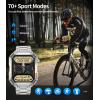 imageMilitary Smart Watch for Men3 Straps Bluetooth Call 196quot Tactical Smart Watches 70Sports Mode Fitness Watch Heart RateBlood PressureSleep Monitor Waterproof Rugged Smartwatch for Android iOS