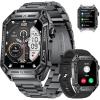imageLIGE 2024 Smart Watch for Men Bluetooth CallampampNotification 191quot IPS Screen 380mAh Fitness Watch StepCalorieSpO2Heart RateSleep Moniter IP67 Waterproof Military Smartwatch for Android iOS