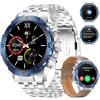 imageLIGE Smart Watch for Men Bluetooth CallDial 143quot AMOLED Screen Fitness Tracker with StepCalorieSpO2Heart RateSleep IP68 Waterproof Military Smartwatch for Android iOS