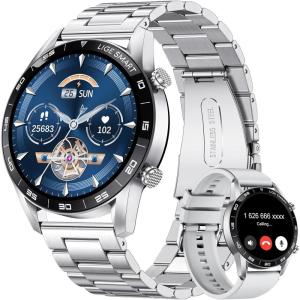 imageLIGE Smart Watch for Men AnswerMake Call 143quot AMOLED Smartwatch Heart Rate Blood Oxygen Sleep Monitor Step Counter IP68 Waterproof 100 Sport Modes Outdoor Fitness Watch for Android iOS 400mAh
