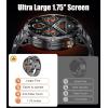 imageLIGE Military Smart Watches for Men3 Bands1000mAh185 HD Large Screen Smartwatch Flashlight110 Sports ModesIP68 WaterproofSleep Monitor Fitness Tracker Watch for Android iOSJet BlackTX2A1