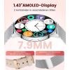 imageLIGE Smart Watch for Women 143 AMOLED Screen Smartwatch with AnswerMake Call for iPhoneAndroidSamsungFitness Tracker with 120 Sport Modes SleepHealth Monitor IP68 Waterproof2 BandsSilverSilber Mesh  Aprikose Silikon
