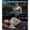 image:imageLIGE Military Smart Watches for Men2 Bands1000mAh185 HD Large Screen Smartwatch Flashlight110 Sports ModesIP68 WaterproofSleep Monitor Fitness Tracker Watch for Android iOSMatte BlackEF13B