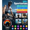image:imageLIGE Military Smart Watches for Men2 Bands1000mAh185 HD Large Screen Smartwatch Flashlight110 Sports ModesIP68 WaterproofSleep Monitor Fitness Tracker Watch for Android iOSMatte BlackEF13B