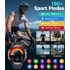 image:imageLIGE Military Smart Watches for Men2 Bands1000mAh185 HD Large Screen Smartwatch Flashlight110 Sports ModesIP68 WaterproofSleep Monitor Fitness Tracker Watch for Android iOSMatte BlackEF13E