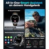 image:imageLIGE Military Smart Watches for Men2 Bands1000mAh185 HD Large Screen Smartwatch Flashlight110 Sports ModesIP68 WaterproofSleep Monitor Fitness Tracker Watch for Android iOSMatte BlackEF13B